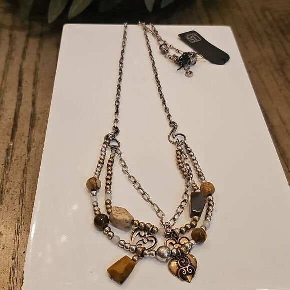 Heart Charm Layered Necklace Precious Stone NWT Jim Shore - Picture 9 of 9